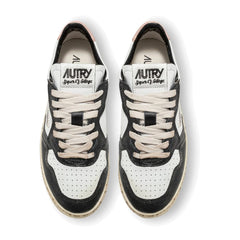 White Leather Low Top Sneakers