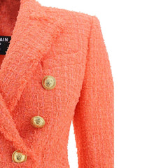 Orange Cotton Blazer