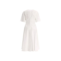 White Cotton Casual Dress