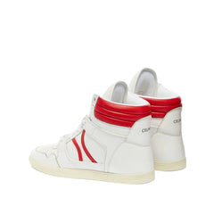 White Lamb Leather High Top Sneakers