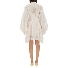 Beige Cotton Casual Dress