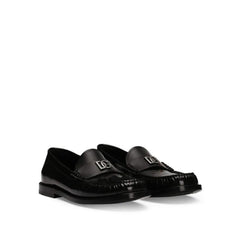 Black Calfskin Slip-On Loafers