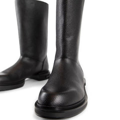 Black Calfskin Boots