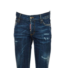 Blue Cotton Skinny Jeans