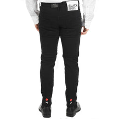 Black Cotton Skinny Jeans