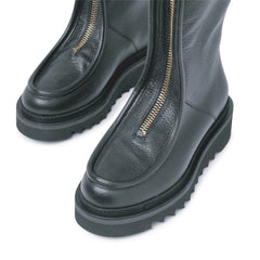 Black Calfskin Boots