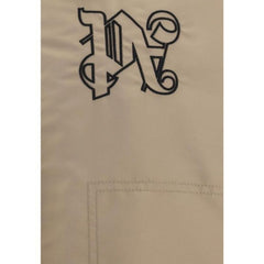 Beige Polyamide Bomber