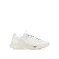 White Fabric Athletic Sneakers