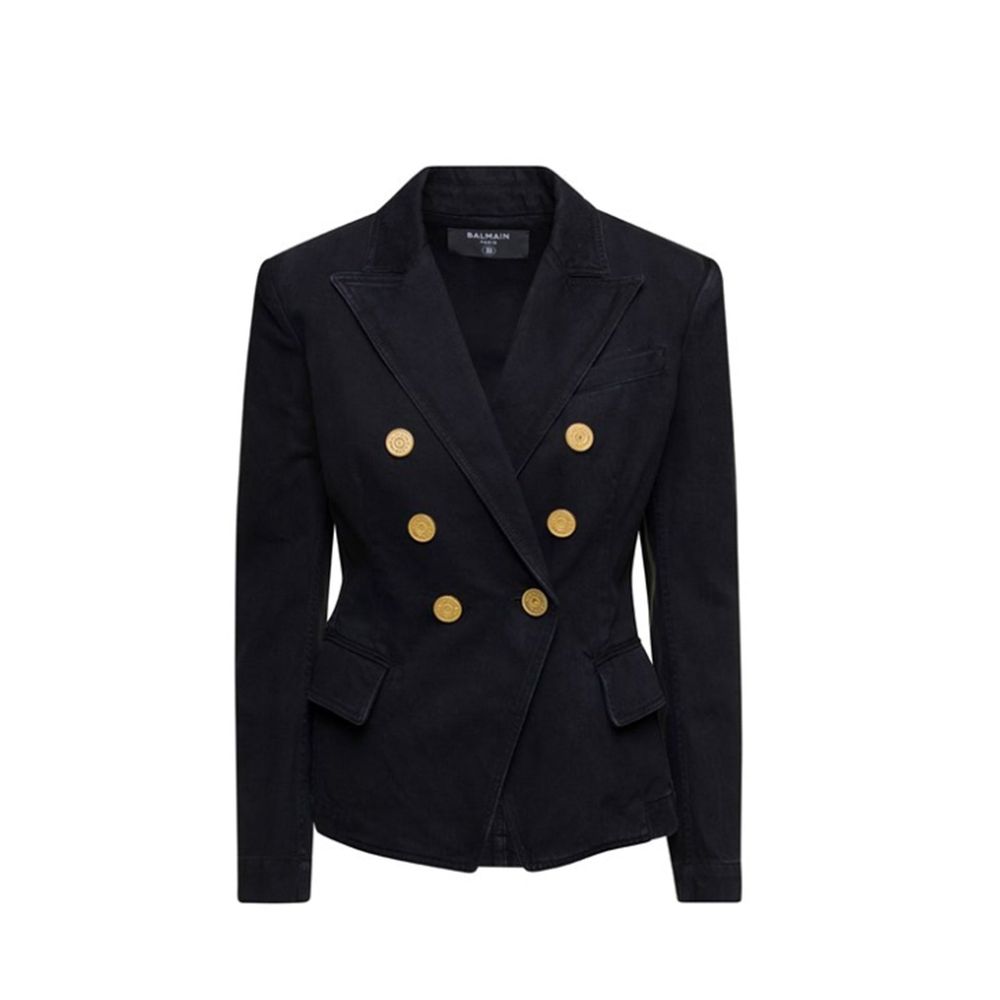 Black Cotton Blazer