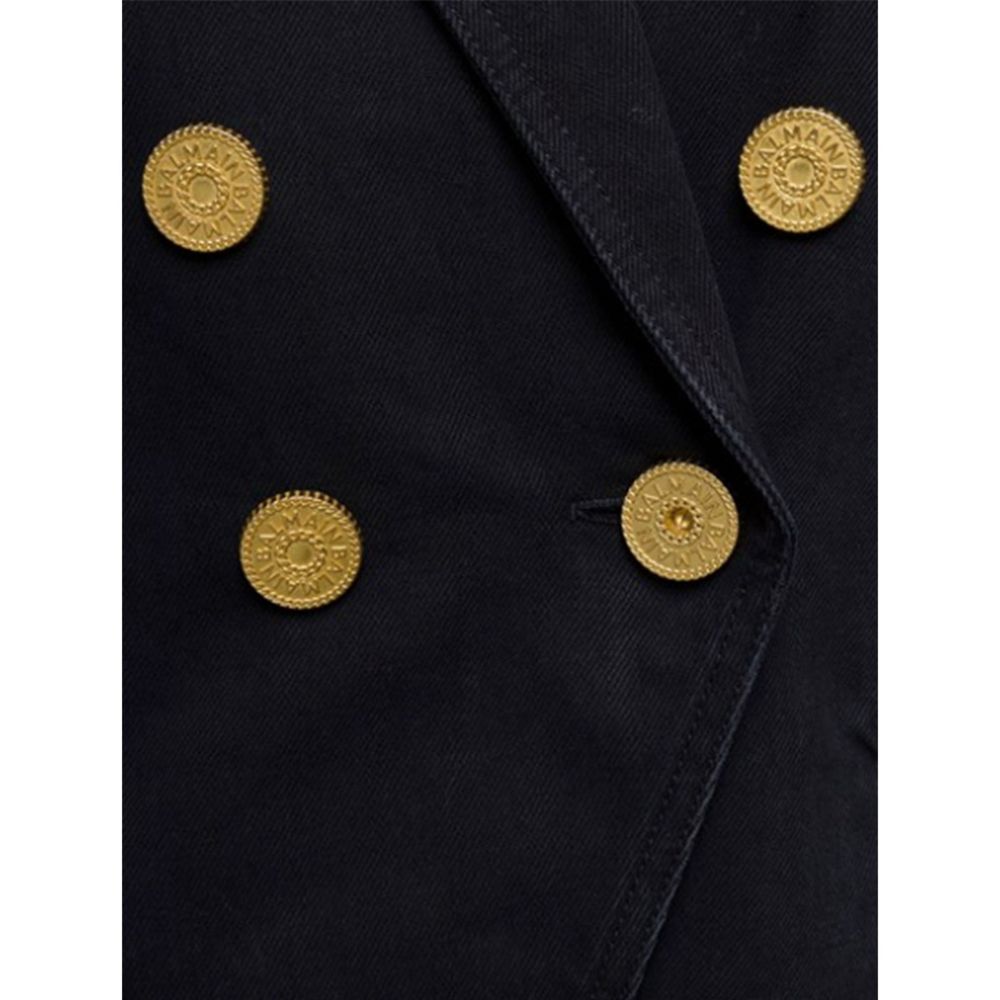 Black Cotton Blazer