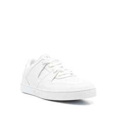 White Calfskin Low Top Sneakers