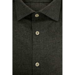 Gray Cotton Men Shirt