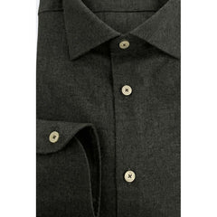 Gray Cotton Men Shirt
