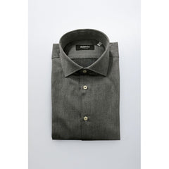 Gray Cotton Men Shirt