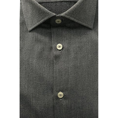 Gray Cotton Men Shirt