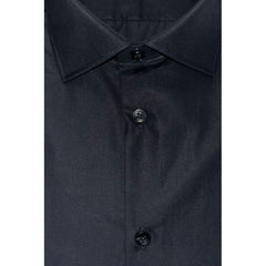Black Cotton Men Shirt