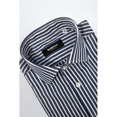 Blue Cotton Men Shirt