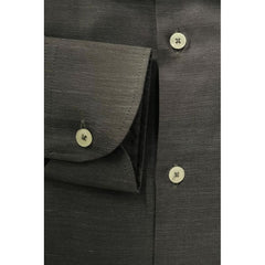 Gray Cotton Men Shirt