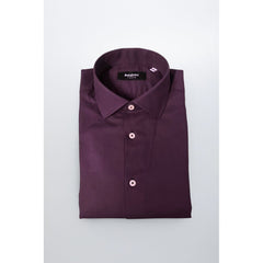 Purple Cotton Men Shirt