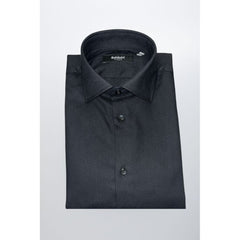 Black Cotton Men Shirt
