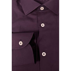 Purple Cotton Men Shirt