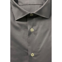 Gray Cotton Men Shirt
