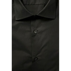 Black Cotton Men's Shirt