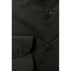 Black Cotton Men's Shirt