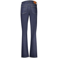 Blue Cotton Bootcut Jeans