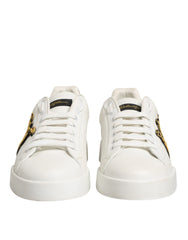 White Crown Patch Portofino Men Sneakers  Shoes