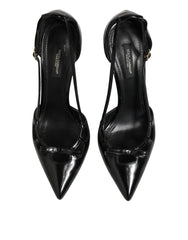 Black Patent Leather High Heels Pumps Shoes