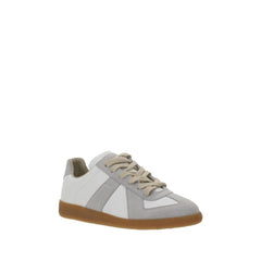 White Calf Leather Bos Taurus Low Top Sneakers