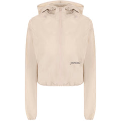 Beige Nylon Jackets & Coat