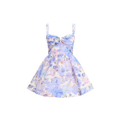 فستان كاجوال متعدد الألوان من الكتان