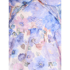 فستان كاجوال متعدد الألوان من الكتان