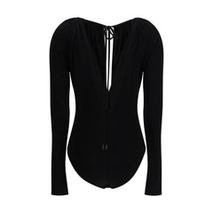 Black Viscose Bodysuit
