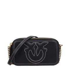 Black Leather Crossbody Bag
