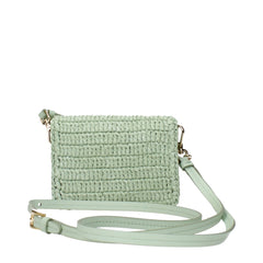 Green Raffia Crossbody Bag