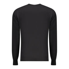 Black Cotton Men's Sweater