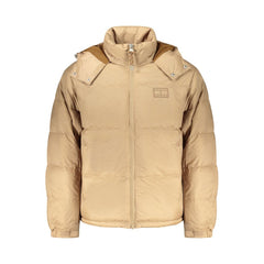 Beige Polyester Mens Jacket