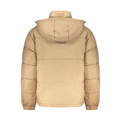 Beige Polyester Mens Jacket