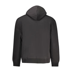Black Cotton Men's Hooded Sweatshirt