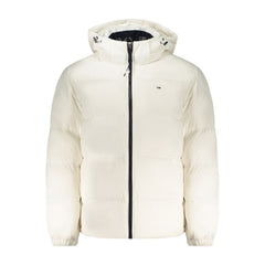 White Polyester Men's Jacket