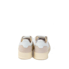 White Goatskin Low Top Sneakers