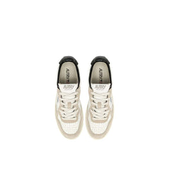 White Goatskin Low Top Sneakers