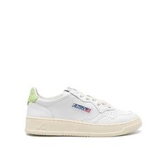 White Leather Low Top Sneakers