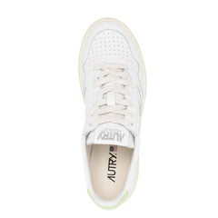 White Leather Low Top Sneakers