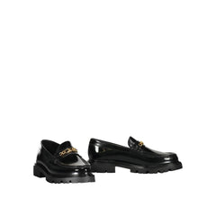 Black Calfskin Slip-On Loafers