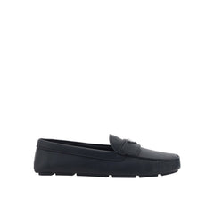 Black Calfskin Slip-On Loafers
