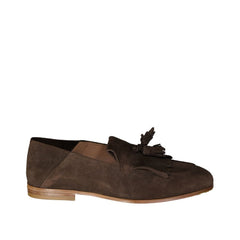 Brown Calfskin Slip-On Loafers